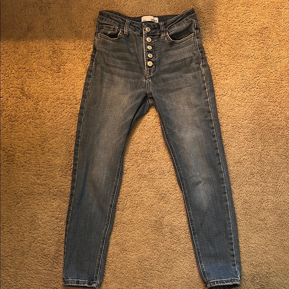 Vervet Skinny Button-Fly Women Jeans